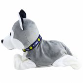 Battery-Powered Interactive Husky Plush Dog Moves Makes Sounds