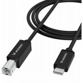 USB-B - USB-C 1m juodas