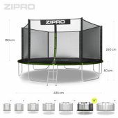 Jump Pro lauko apsauginis tinklas 14FT 435cm