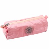 School Pencil Case Organizer Single Compartment Pink 21.5cm