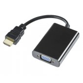 Adapter HDMI VGA FHD 60Hz 0.2m Black