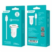 KSC-317 автомобильное зарядное устройство QC 3.0 18W c Micro USB