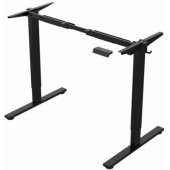 ERGO FIT rašomasis stalas su 1 varikliu, 120x60xA71,5-116cm, ąžuolo/ juodas