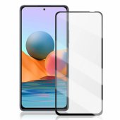 „5D visiškai klijuojamas grūdintas stiklas Xiaomi Redmi Note 10 Pro“, juodas