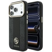 _8466383 Guess 4G dėklas su apvalia juostele ir klasikiniais logotipais, MagSafe, skirtas