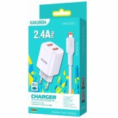 KSC-793 2в1 Адаптивная зарядка x2 2.4A портами с Lightning провод