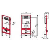 9400400 Built-in Toilet Frame Red