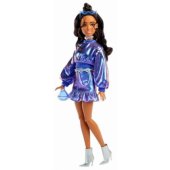 Barbie Barbie Deluxe Style in blue metallic outfit, doll