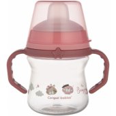 Puodelis su silikoniniu snapeliu FirstCup BONJOUR PARIS 6m+ 150ml 56/ 612, rožinis