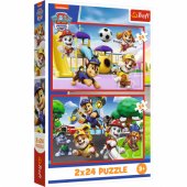 Puzzle - 2x24 - Dog Play Day - Paw Patrol Trefl 34434