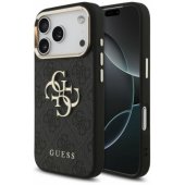 _8443047 Guess PU odos dėklas 4G Metal Logo Gold Frame, skirtas iPhone 18