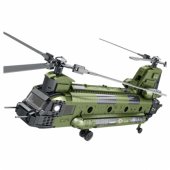 Konstruktoriaus kaladėlių rinkinys, karinis sraigtasparnis CH-47 Chinook, 1451 vnt.