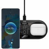 Digital LED Display dual wireless charger 20W Black