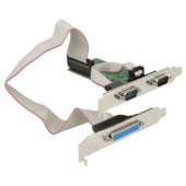 _1530338 Valdiklis Delock PCIe 2.0 x1 - 2x RS-232 DB9 + 1x LPT DB25 (8