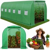 Foil Tunnel Garden Vegetable Greenhouse PRO Frame 25MM 6x3x2M 18M²