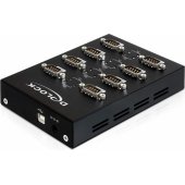 Adapter USB - RS-232 x8 Black
