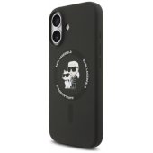 Liquid Silicone Karl and Choupette MagSafe Case iPhone 17 Black