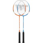 WISH ALUMTEC 330K BADMINTONO RAKEČIŲ RINKINYS, MĖLYNA+ORANŽINĖ WISH un
