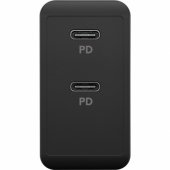 USB-C dual fast charger 35W PD black 2x USB-C