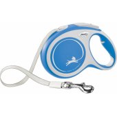 Flexi automatinis pavadėlis New Comfort L, juostinis, 8 m, mėlynas