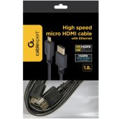 High Speed Micro HDMI Cable with Ethernet 1,8m Black