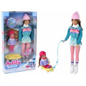 Anlily Dolls mamos ir dukters pasivažinėjimo rogėmis rinkinys