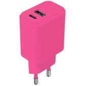 AC-206 USB + USB-C 20W pink