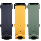 Mi Band 5/ 6 dirželis (3 vnt. pakuotė), tamsiai mėlynas/ geltonas/ mėtinis