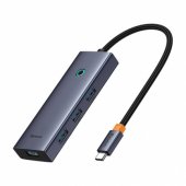 USB šakotuvas UltraJoy 1xHDMI + 4xUSB 3.0 pilkas