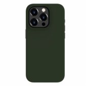 Premium MagSafe švelnaus paviršiaus silikoninis dėklas, skirtas iPhone 15 Pro Max, alyvuogių spalvos