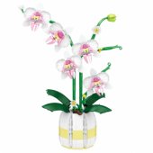 Orchid konstruktoriaus kaladėlės Orchid in a Pot, rožinė ir balta, 616 dalių