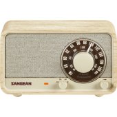_8221418 Sangean WR-8 nešiojamasis FM radijas, natūralaus medžio korpusas, baltasis uosis