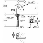 Essence Single-lever basin mixer 1/ 2″ L-Size 23799001