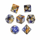 _5758183 REBEL RPG Dice Set - Two Color - Orange and Blue