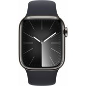 Watch Series 9 Cellular 41 mm grafito nerūdijantis plienas/ nakties juodumo apyrankė S/ M
