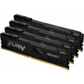 Fury Beast juoda 4x16GB DDR4 3200MHz DIMM CL16 KF432C16BB1K4/ 64