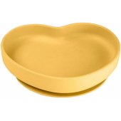Silikoninė lėkštė su siurbtuku HEART 6m+ 80/ 309 geltona
