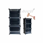 Shoe Cabinet 44.5x93x30cm Black