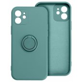 Silicone Ring Phone Case with Stand iPhone 17 Air Green