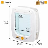 FERPLAST Swing 9 - Door for medium dogs and large cats, white