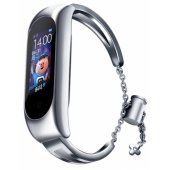 Xiaomi Mi Band 3/ 4/ 5/ 6 sidabrinė metalinė apyrankė