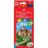 Faber-Castell spalvoti pieštukai, 12 spalvų, pilis 120112LE