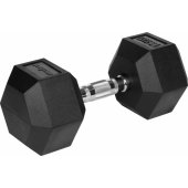 Rubberized cast iron dumbbell HEX 17.5 kg REBEL ACTIVE
