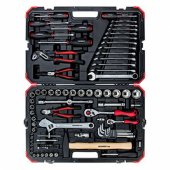 Gedore Red tool and socket set 1/ 4 "+ 1/ 2", 100-piece, tool set (red /