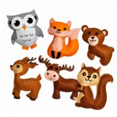 Creative Kit Stuffed Animals for Sewing Felt DIY Forest Animals 6 pcs.