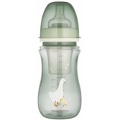 Anti-Colic Bottle 240 ml GOOSE with milk powder container 35/ 245 Green