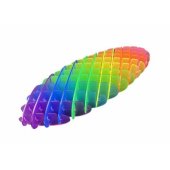 Rainbow žaislas nuo streso, skaidrus, spalvingas, lankstus, 12 cm