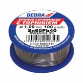 Dedra lydmetalis su fliusu Pb60Sn40 1 mm 100 g ritėje - 31L61010