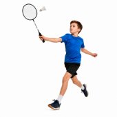 Badmintono rinkinys: raketės, 3 plunksninukai, dėklas, juodas