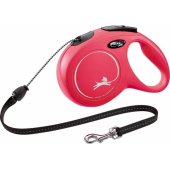 Flexi New Classic automatinis pavadėlis, 8 m, raudonas